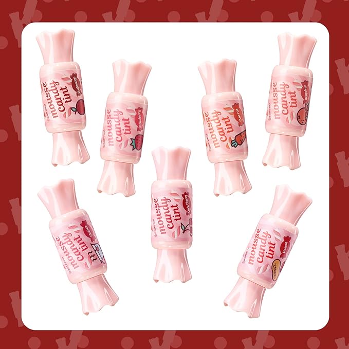 THESAEM Saemmul Mousse Candy Tint #7 Dark Cherry Mousse - High Pigment Matte Finish Long Lasting Lip Stain with Honey Extracts to Hydrate Lips - Weightless & Smudge-Proof, 0.3 fl.oz.