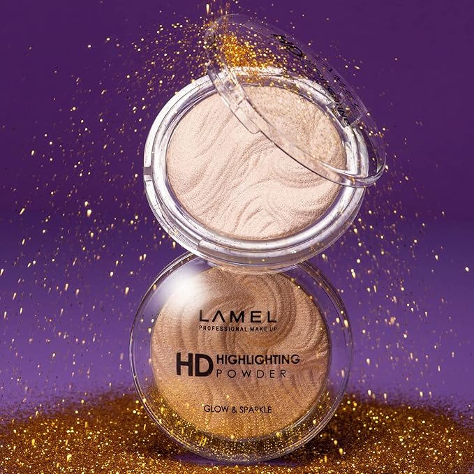 LAMEL HD Highlighting Face Powder - Natural Glow and Luminous Finish, Baked Blendable Pigmented Formula - Long-lasting & Fade-Resistant Wear, 402 12g/0.42 oz
