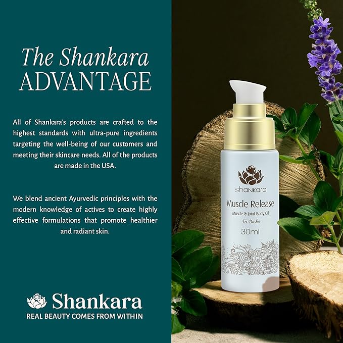 Shankara Body Massage Oil for Muscle Relief – Sore Muscle & Joint Care with Lavender & Arnica – Aromatic Oil Massager for Body Relax & Hydration – Body Oil for Women (30ml)