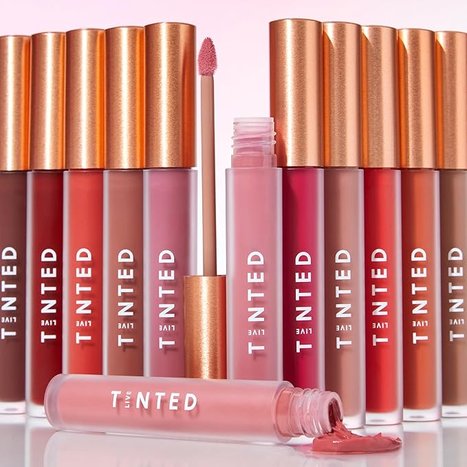 Live Tinted Huelip Liquid Lip Crème - Weightless, Long-Lasting Liquid Lip with Hyaluronic Acid and Jojoba Oil For a Soft, Comfortable, Moisturized Finish - 0.09 fl oz - Brick Red