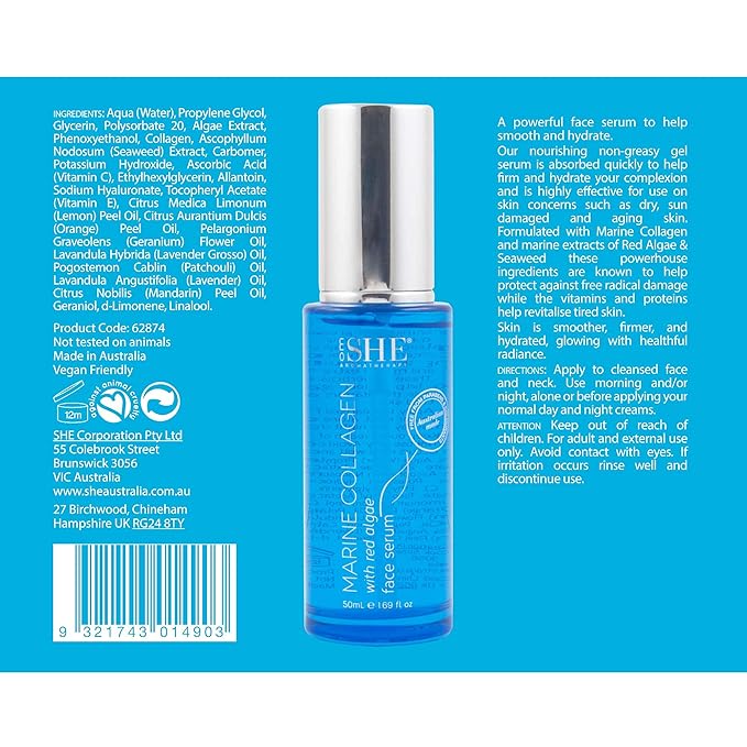 Om SHE Aromatherapy Marine Collagen with Red Algae Face Serum