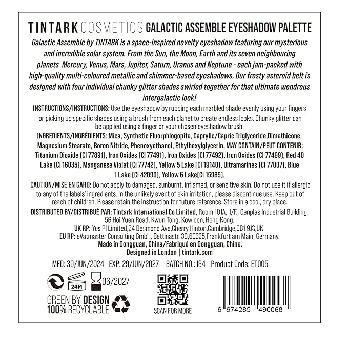 Galactic Assemble Eyeshadow Palette 14 Colors Glitter Shimmer Metallic Eye Shadow Pallet Blue Galaxy Eye Makeup Palettes Create Space-like Eyes Make up Orange Gifts for Women Girls