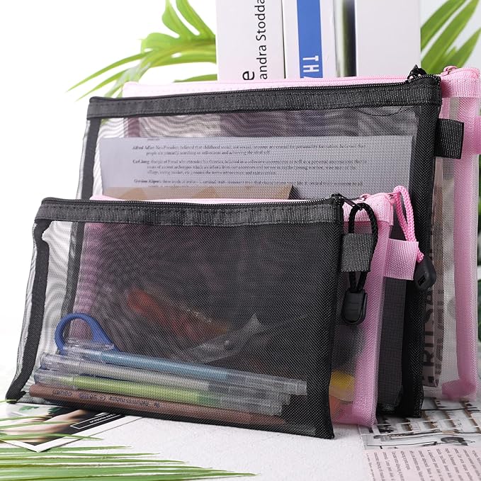 Koogel 12pcs mesh cosmetic bags,