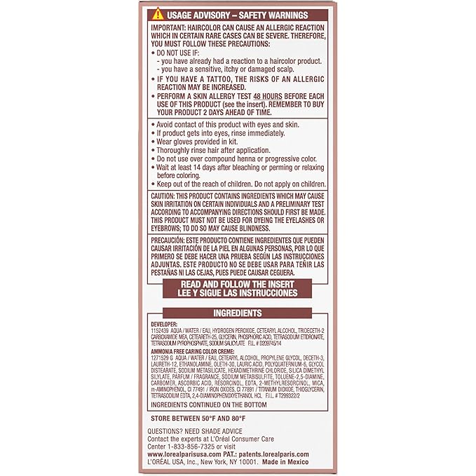 L’Oreal Paris Excellence Universal Nudes Permanent Hair Color, Ammonia Free Hair Dye for Gray Hair Coverage, 6N Natural Light Brown, 1 Hair Dye Kit