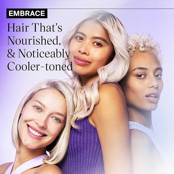 EVANYC Tone It Down Blonde Hair Shampoo, 1 L, Purple for Eliminating Brass & Yellow Tones, Vegan