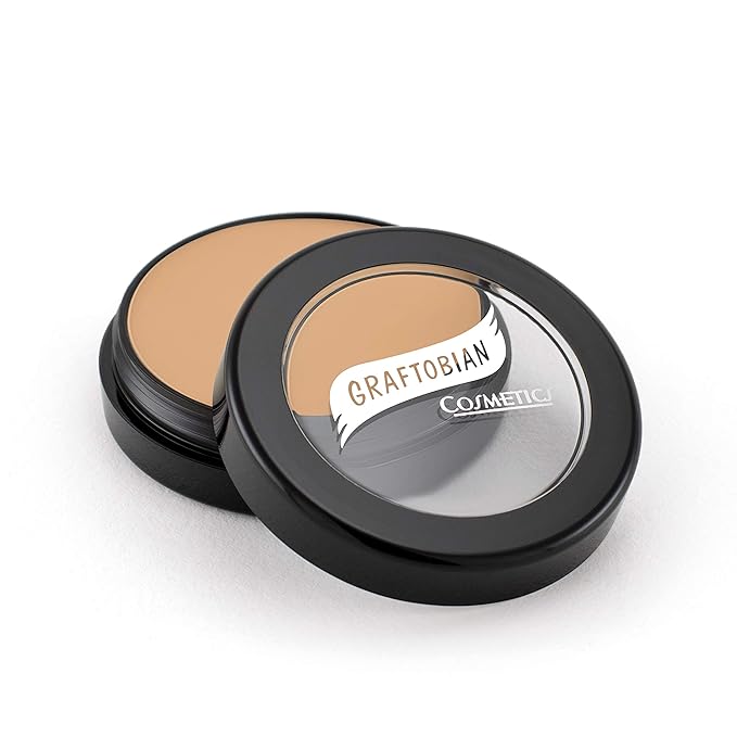 Graftobian HD Glamour Crème Foundation 1/2oz, Weightless Full Coverage Makeup, 65 Inclusive Shades, For All Skin Types, Natural or Full-Glam Looks, For Professionals and Beginners, Enchantress