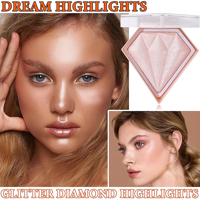 Glitter Blush Shimmer Highlighter Blusher Powder Makeup Face Fairy Pink)