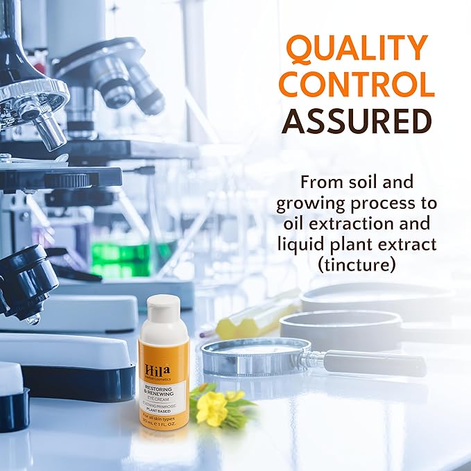 Restoration and Renewal Eye Cream – Evening Primrose Plant Based - Under Eye Cream for All Skin Types, Hydrating Eye Cream, Eye Wrinkle Cream for Women & Men - 30ml