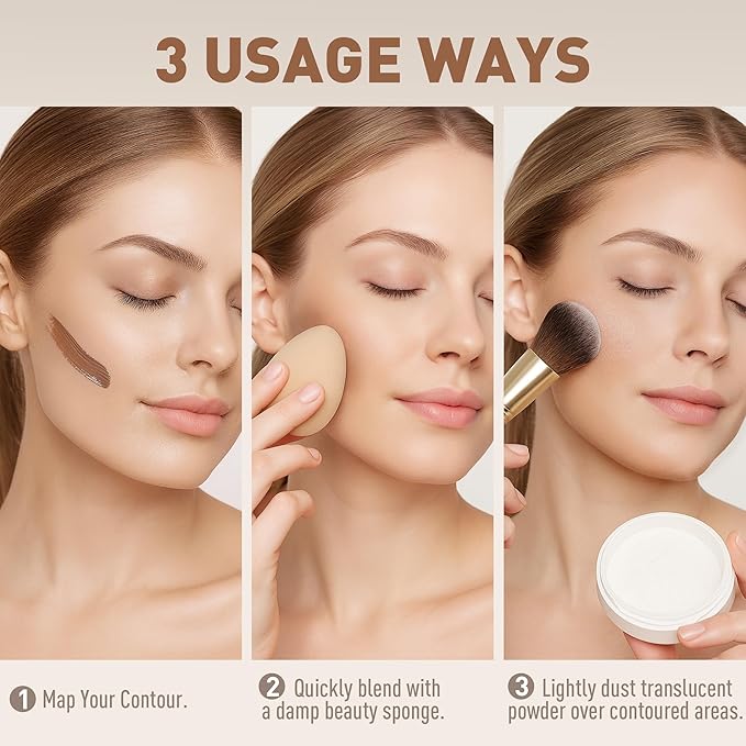 FV Liquid Contour & Bronzer Stick, Natural Finish, Blendable Hydrating Formula, Long Lasting Cream Contour Makeup for Medium Skin, Vegan & Cruelty-free, 04 Warm Golden