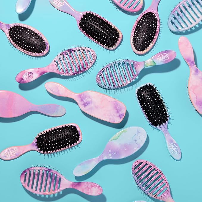 Wet Brush Speed Dry Hair Brush - Watermark (Color Wash) - Vented Design and Ultra Soft HeatFlex Bristles Are Blow Dry Safe With Ergonomic Handle Manages Tangle and Uncontrollable Hair - Pain-Free