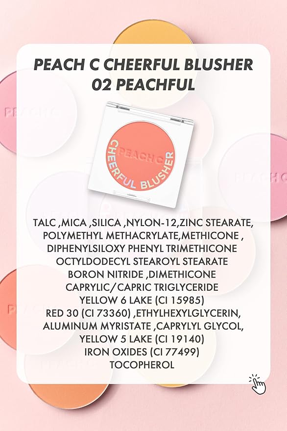 Cheerful Blusher | Peach Blush for Cheeks Powder (02 Peachful) 14 Oz
