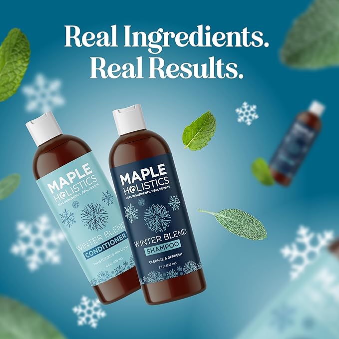 Sulfate Free Hard Water Shampoo and Conditioner - Hard Water Hair Treatments of Product and Minerals with Five Mint Essential Oils for Replenishing Hydration and Hair Shine - Paraben & Cruelty Free