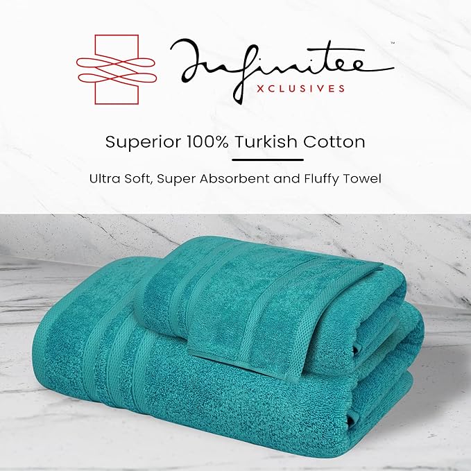 Infinitee xclusives teal hand towels