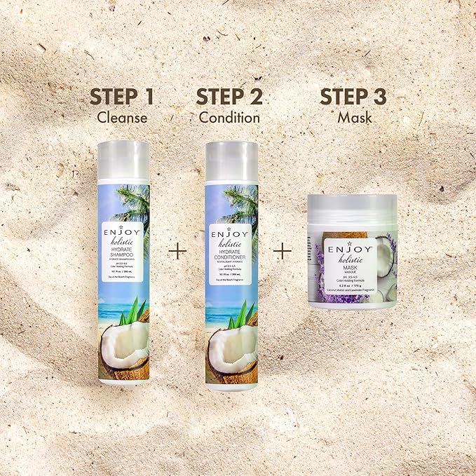 ENJOY Hair Care Holistic Hydrate Conditioner, pH 3.5-4.5, Hair Conditioner For Damaged Hair, Conditioner Curly Hair Products - 10 Fl Oz