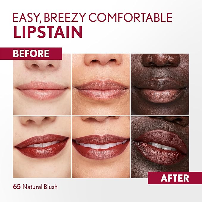 COVERGIRL Outlast Lipstain Bundle - Atomic Love 55 & Natural Blush 65 Shades, 0.06oz Each