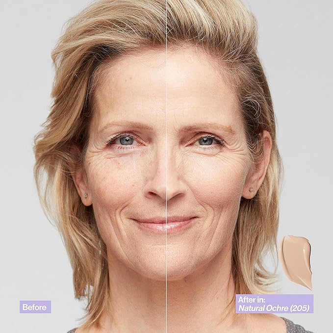 Revlon Illuminance Skin-Caring Liquid Foundation, Hyaluronic Acid, Hydrating and Nourishing Formula with Medium Coverage, 201 Creamy Natural (Pack of 1)