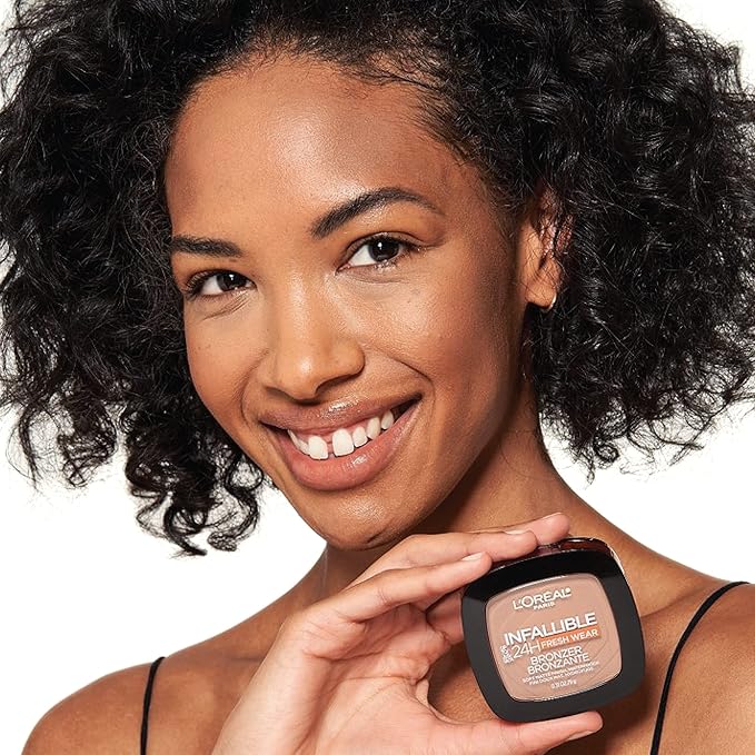 L'Oreal Paris Infallible Up to 24H Fresh Wear Soft Matte Longwear Bronzer. Waterproof, heatproof, Transfer, humidity and sweatproof, Medium, 0.31 oz