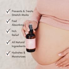 Belly Bundle by Irene Organics - Organic Belly Butter and Oil for Pregnancy Stretch Mark Prevention and Treatment - Award Winning Skincare For Pregnancy and Postpartum - Mother's Day Gift Set (Large)