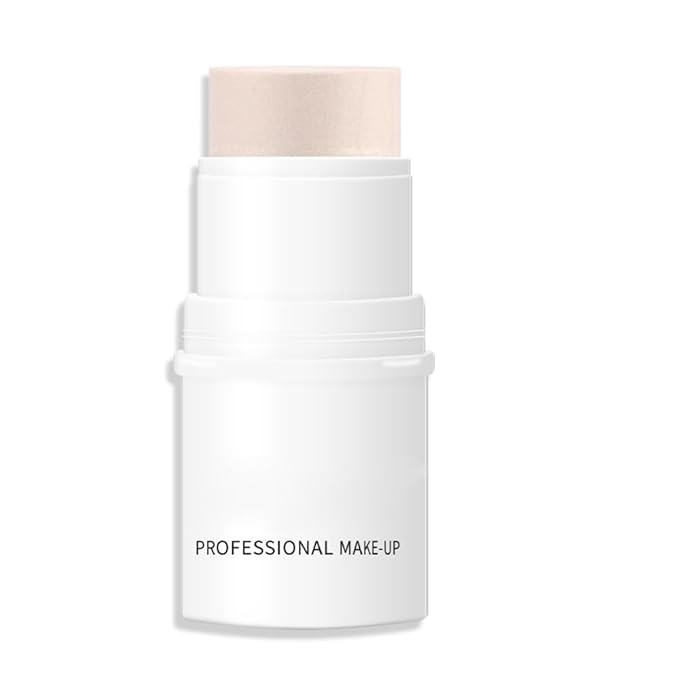White Highlighter Makeup Stick, White Highlighter Stick Long Lasting Smooth Cheek Highlighter Pencil Makeup Waterproof Cream Make up Highlighter for Face