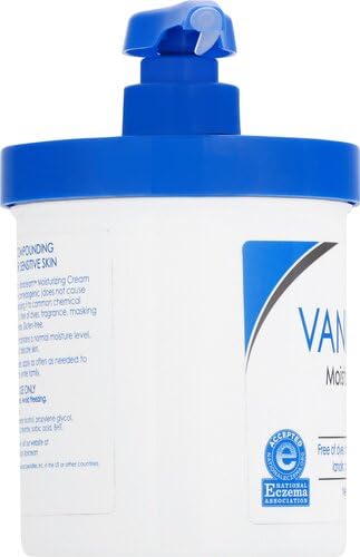 Vanicream Moisturizing Skin Cream with Pump Dispenser - 16 fl oz (1 lb) - Moisturizer Formulated Without Common Irritants for Those with Sensitive Skin (Pack of 2)