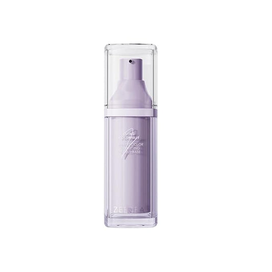 ZEESEA Purple Illuminating Face Primer for Brighten, Base Skin Color Correcting Primer for Poreless, Makeup Application & Hydrating Tinted Glow, Cruelty-Free Long Lasting Power Grip Formula, 1.06 Oz