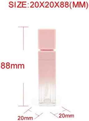 5 Pcs 8ml Gradient Pink Lip Gloss Tubes Empty Refillable Plastic Lipstick Vials with Brush Lip Gloss Storage Containers for Women Girl DIY Homemade Lipstick Lip Gloss