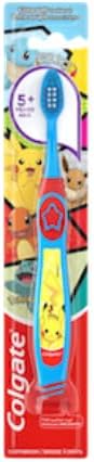 Colgate Pokémon Toothbrush with Suction Cup, for Chiildren 5+ Years Old, Extra Soft (Colors & Characters Vary) - Pack of 6