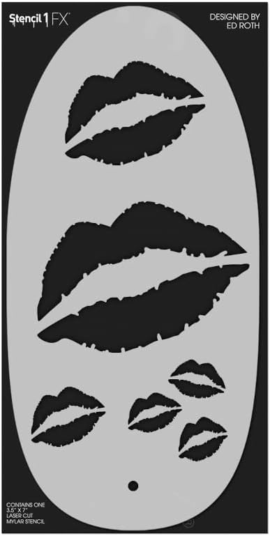 Stencil1FX Kisses Makeup Stencil - Kissing Lips Makeup