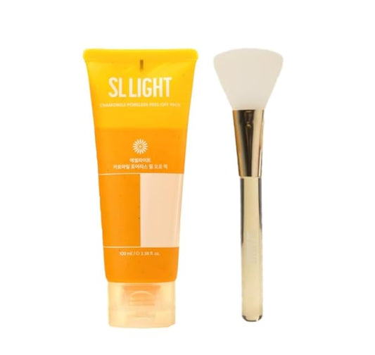 Peel off Mask Pack & Brush Set 100ml, 3.52fl oz | Gently Exfoliates Facial Gel Mask | Korean Skincare