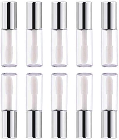 45Pcs Reusable Lipstick Bottle, 1.2 ML Lip Gloss Tube Empty Lip Gloss Tubes Container Clear Mini Empty Lip Balm Bottles Handmade Cosmetics Subdivision Bottles for Travel Use DIY Cosmetic Storage