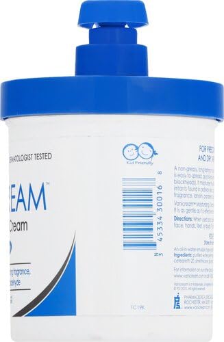 Vanicream Moisturizing Skin Cream with Pump Dispenser - 16 fl oz (1 lb) - Moisturizer Formulated Without Common Irritants for Those with Sensitive Skin (Pack of 2)