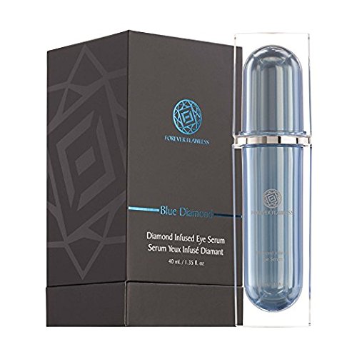 Forever Flawless Diamond Infused Eye Serum. Blue Diamond Eye Serum Formulated to Diminish Puffiness, Bags, Dark Circles, Wrinkles, and Fine-Lines around the Eyes.