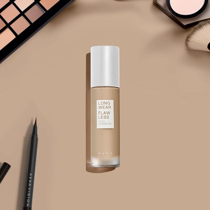 Liquid Foundation Makeup Natural True Skin Tone Full Coverage Concealer Flawless Complexion Blendable Longwear, 104, 1 fl. oz.