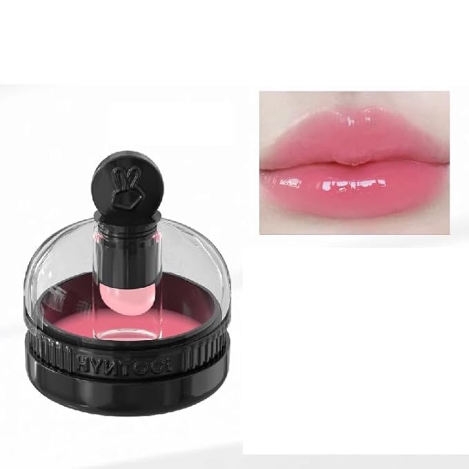 1 PC Macaron Canned Lip Essence High Glossy Lip Jelly, Mirror Effect Lip Glaze Mirror Effect Lip Balm, Moisturizing & Plump Lip Gloss (L02, 6g)