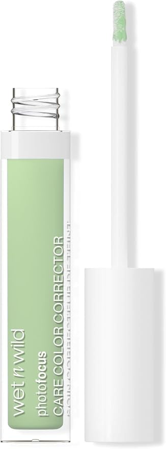wet n wild Photo Focus Care Color Corrector, Tea Tree Extract-Infused, Seamlessly Buildable for All Skin Types, Lightweight Formula for Flawless Correction, Vegan & Cruelty-Free - Green