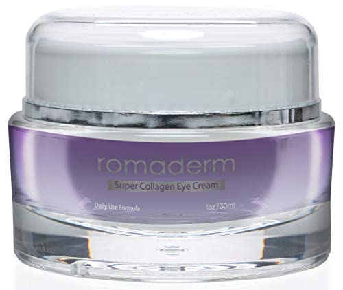 Romaderm- Super Collagen Eye Cream-Dark Circles, Puffiness, Wrinkles and Bags - The Most Effective Anti-Aging Eye Cream for Under and Around Eyes