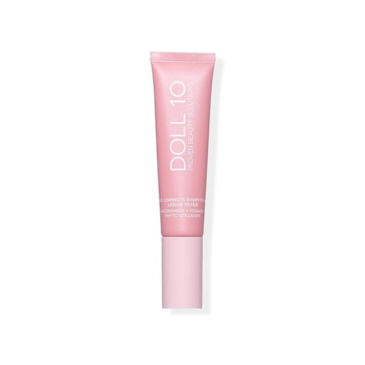 Doll 10 TCE Liquid Filter – CC Cream - Liquid Foundation - Lightweight Tinted Moisturizer & Skin Tint - Blurs Pores & Fine Lines - Vegan - Clean Makeup - [Tan/Deep] - 30 Day Supply
