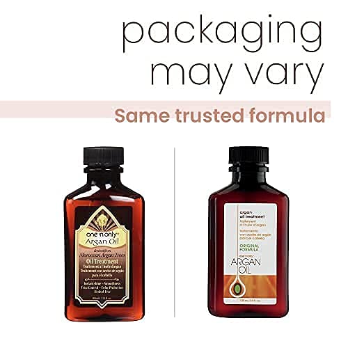 One 'n Only Argan Oil Hair Treatment - Hair Oil Smoothes and Strengthens Dry Damaged Hair, Eliminates Frizz, Creates Brilliant Shines, Non-Greasy Formula, 3.4 Fl. Oz