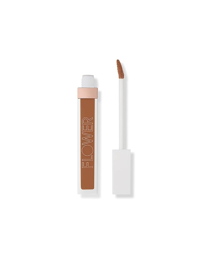 FLOWER BEAUTY By Drew Barrymore Light Illusion Full Coverage Concealer - Diffuse Dark Under Eye Circles + Blurs Blemishes - Weightless Formula + Crease Proof Makeup (Almond)