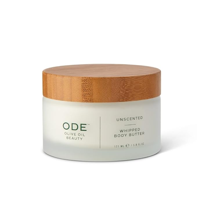 McEvoy Ranch Whipped Body Butter | ODE Olive Oil Beauty | 5.8 FL OZ | Crafted with Organic EVOO, Hyaluronic Acid, Organic Shea & Cocoa Butters | Nourishing, Brightening, Firming (Unscented)