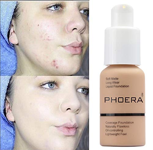 2 Pack PHOERA Foundation, Full Coverage Foundation, Flawless