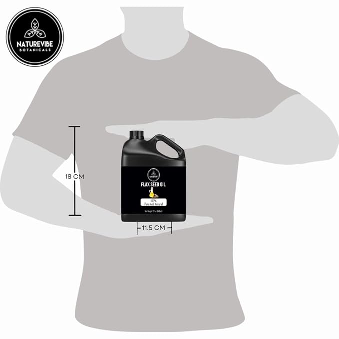 Naturevibe Botanicals Flaxseed Oil 32 Ounces | 100% Pure and Natural | Great for Skin Care and Hair Care