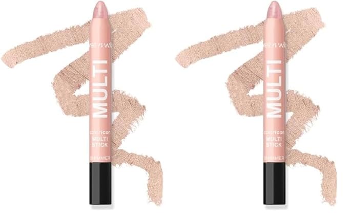 wet n wild Color Icon Cream Eyeshadow Multi-Stick, Moisturizing, Nourishing Velvety Cream-to-Powder Buildable & Blendable Formula, Cruelty-Free & Vegan - Peachy Crush (Pack of 2)