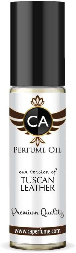 CA Perfume Impression of Tuscan Leather For Men Fragrance Body Oil Roll-On 0.3 Fl Oz/10ml