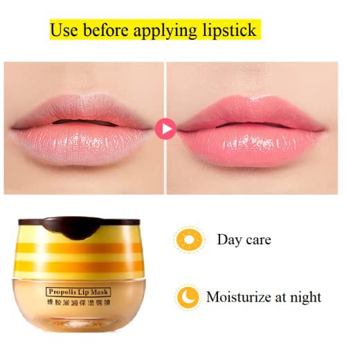 2PCS Lip Balm Honey Pot,Propolis Moisturizing