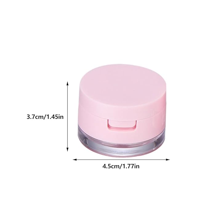 minkissy 2 Sets Powder Box Mini Containers Loose Cosmetic Cases for Traveling Foundation Makeup Powder Women Cosmetic Supply Powder Case Bulk Makeup Pink Flash Body Powder 3g Abs