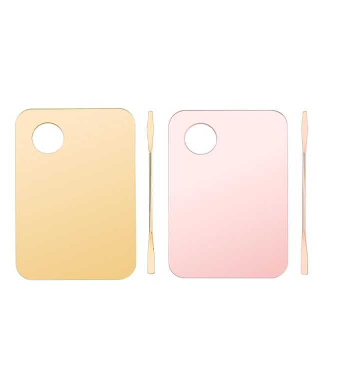 2 Pack Makeup Palette with Spatula,Acrylic Cosmetic Nail-art