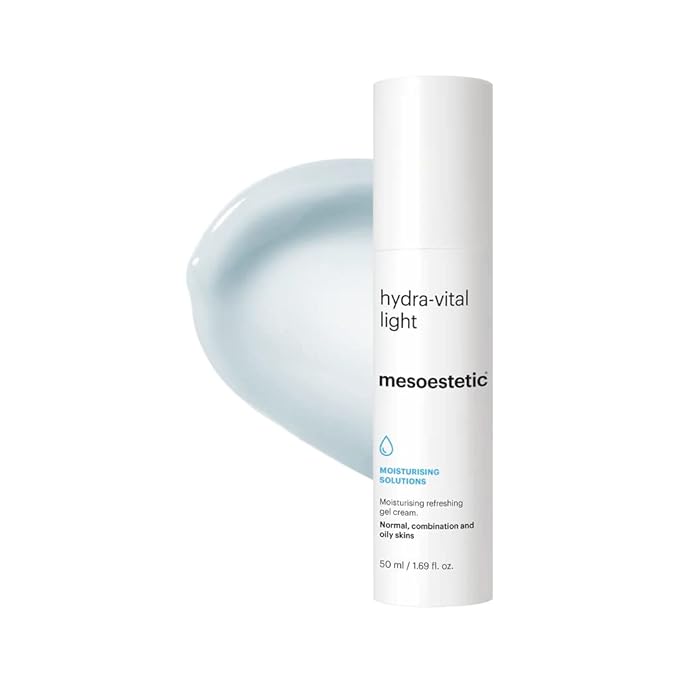 Mesoestetic Hydra-Light Moisturizing Face Cream w/Hyaluronic acid & Urban D-tox for Normal, Oily, and Combination Skin