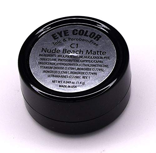 Nude Beach Sandy Natural Neutral Naked Beige Matte Single Pressed Powder Eyeshadow; Talc, Paraben & Cruelty Free