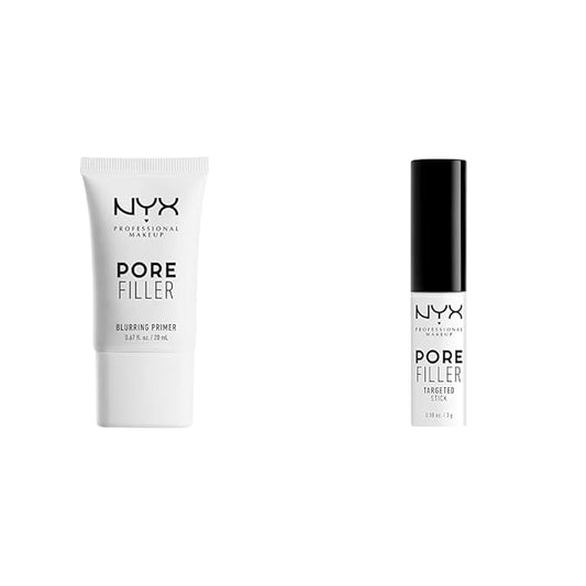 NYX PROFESSIONAL MAKEUP Pore Filler Blurring Primer and Targeted Primer Stick Bundle, Vegan Face Primers